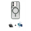 MARSİLYAN™- iPhone 11 Kılıf Yadigar Klasik Özel Seri - Siyah 3D Antistatik Seramik Nano Ekran Koruyucu + Kamera Lens Koruma Cam - SF