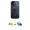 MARSİLYAN™- iPhone 11 Kılıf Yadigar Klasik Özel Seri - Siyah 3D Antistatik Seramik Nano Ekran Koruyucu + Rainbow Kamera Lens Koruma Cam - KI