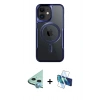 MARSİLYAN™- iPhone 11 Kılıf Yadigar Klasik Özel Seri - Siyah 3D Antistatik Seramik Nano Ekran Koruyucu + Raze Metal Kamera Lens - MI