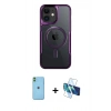 MARSİLYAN™- iPhone 11 Kılıf Yadigar Klasik Özel Seri - Siyah 3D Antistatik Seramik Nano Ekran Koruyucu + Neon Fosforlu Kamera Lens - YL