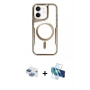 MARSİLYAN™- iPhone 11 Kılıf Yadigar Klasik Özel Seri - Siyah 3D Antistatik Seramik Nano Ekran Koruyucu + Pers Alüminyum Kamera Lens - GI
