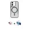 MARSİLYAN™- iPhone 11 Kılıf Yadigar Klasik Özel Seri - Siyah 3D Antistatik Seramik Nano Ekran Koruyucu + Pers Alüminyum Kamera Lens - KI