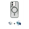 MARSİLYAN™- iPhone 11 Kılıf Yadigar Klasik Özel Seri - Siyah 3D Antistatik Seramik Nano Ekran Koruyucu + Pers Alüminyum Kamera Lens - GI