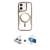 MARSİLYAN™- iPhone 11 Kılıf Yadigar Klasik Özel Seri - Siyah 3D Antistatik Seramik Nano Ekran Koruyucu + Raze Metal Kamera Lens - GS