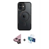 MARSİLYAN™- iPhone 11 Kılıf Yadigar Klasik Özel Seri - Siyah 3D Antistatik Seramik Nano Ekran Koruyucu + Raze Metal Kamera Lens - SH