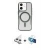 MARSİLYAN™- iPhone 11 Kılıf Yadigar Klasik Özel Seri - Siyah 3D Antistatik Seramik Nano Ekran Koruyucu + Raze Metal Kamera Lens - GS