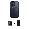 MARSİLYAN™- iPhone 11 Kılıf Yadigar Klasik Özel Seri - Siyah 6D Antistatik Mat Seramik Hayalet Nano Ekran Koruyucu + PVD Metal Kamera Lens - MI