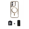 MARSİLYAN™- iPhone 11 Kılıf Yadigar Klasik Özel Seri - Siyah 6D Antistatik Mat Seramik Hayalet Nano Ekran Koruyucu + PVD Metal Kamera Lens - MI