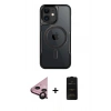 MARSİLYAN™- iPhone 11 Kılıf Yadigar Klasik Özel Seri - Siyah 6D Antistatik Mat Seramik Hayalet Nano Ekran Koruyucu + Raze Metal Kamera Lens - SH