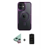 MARSİLYAN™- iPhone 11 Kılıf Yadigar Klasik Özel Seri - Siyah 6D Antistatik Mat Seramik Hayalet Nano Ekran Koruyucu + Raze Metal Kamera Lens - KI