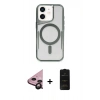 MARSİLYAN™- iPhone 11 Kılıf Yadigar Klasik Özel Seri - Siyah 6D Antistatik Mat Seramik Hayalet Nano Ekran Koruyucu + Raze Metal Kamera Lens - SH