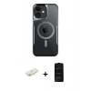 MARSİLYAN™- iPhone 11 Kılıf Yadigar Klasik Özel Seri - Siyah 6D Antistatik Mat Seramik Hayalet Nano Ekran Koruyucu + Renkli Kamera Lens Koruma Cam - SI