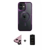 MARSİLYAN™- iPhone 11 Kılıf Yadigar Klasik Özel Seri - Siyah 6D Antistatik Mat Seramik Hayalet Nano Ekran Koruyucu + Raze Metal Kamera Lens - SH