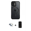 MARSİLYAN™- iPhone 11 Kılıf Yadigar Klasik Özel Seri - Siyah 6D Antistatik Mat Seramik Hayalet Nano Ekran Koruyucu + Pers Alüminyum Kamera Lens - LT