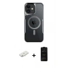 MARSİLYAN™- iPhone 11 Kılıf Yadigar Klasik Özel Seri - Siyah 6D Antistatik Mat Seramik Hayalet Nano Ekran Koruyucu + Renkli Kamera Lens Koruma Cam - SI