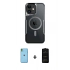 MARSİLYAN™- iPhone 11 Kılıf Yadigar Klasik Özel Seri - Siyah 6D Antistatik Mat Seramik Hayalet Nano Ekran Koruyucu + Yeşil Neon Fosforlu Kamera Lens