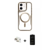 MARSİLYAN™- iPhone 11 Kılıf Yadigar Klasik Özel Seri - Siyah 6D Antistatik Mat Seramik Hayalet Nano Ekran Koruyucu + Pers Alüminyum Kamera Lens - GD