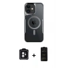 MARSİLYAN™- iPhone 11 Kılıf Yadigar Klasik Özel Seri - Siyah 6D Antistatik Mat Seramik Hayalet Nano Ekran Koruyucu + PVD Metal Kamera Lens - YL