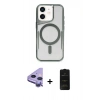 MARSİLYAN™- iPhone 11 Kılıf Yadigar Klasik Özel Seri - Siyah 6D Antistatik Mat Seramik Hayalet Nano Ekran Koruyucu + Raze Metal Kamera Lens - MR