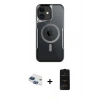 MARSİLYAN™- iPhone 11 Kılıf Yadigar Klasik Özel Seri - Siyah 6D Antistatik Mat Seramik Hayalet Nano Ekran Koruyucu + Pers Alüminyum Kamera Lens - LT