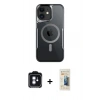 MARSİLYAN™- iPhone 11 Kılıf Yadigar Klasik Özel Seri - Siyah 6D Mat Seramik Hayalet Nano Ekran Koruyucu + PVD Metal Kamera Lens - MI