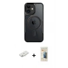 MARSİLYAN™- iPhone 11 Kılıf Yadigar Klasik Özel Seri - Siyah 6D Mat Seramik Hayalet Nano Ekran Koruyucu + Renkli Kamera Lens Koruma Cam - SI
