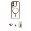 MARSİLYAN™- iPhone 11 Kılıf Yadigar Klasik Özel Seri - Siyah 6D Mat Seramik Hayalet Nano Ekran Koruyucu + Pers Alüminyum Kamera Lens - KI