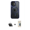 MARSİLYAN™- iPhone 11 Kılıf Yadigar Klasik Özel Seri - Siyah 6D Mat Seramik Hayalet Nano Ekran Koruyucu + Şeffaf Kamera Lens Koruma Cam