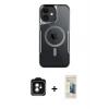 MARSİLYAN™- iPhone 11 Kılıf Yadigar Klasik Özel Seri - Siyah 6D Mat Seramik Hayalet Nano Ekran Koruyucu + PVD Metal Kamera Lens - YL