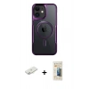 MARSİLYAN™- iPhone 11 Kılıf Yadigar Klasik Özel Seri - Siyah 6D Mat Seramik Hayalet Nano Ekran Koruyucu + Renkli Kamera Lens Koruma Cam - SI