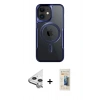 MARSİLYAN™- iPhone 11 Kılıf Yadigar Klasik Özel Seri - Siyah 6D Mat Seramik Hayalet Nano Ekran Koruyucu + Raze Metal Kamera Lens - GS