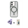 MARSİLYAN™- iPhone 11 Kılıf Yadigar Klasik Özel Seri - Siyah 6D Mat Seramik Hayalet Nano Ekran Koruyucu + Raze Metal Kamera Lens - MR