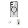 MARSİLYAN™- iPhone 11 Kılıf Yadigar Klasik Özel Seri - Siyah 6D Mat Seramik Hayalet Nano Ekran Koruyucu + Renkli Kamera Lens Koruma Cam - SI