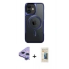 MARSİLYAN™- iPhone 11 Kılıf Yadigar Klasik Özel Seri - Siyah 6D Mat Seramik Hayalet Nano Ekran Koruyucu + Raze Metal Kamera Lens - MR