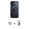 MARSİLYAN™- iPhone 11 Kılıf Yadigar Klasik Özel Seri - Siyah 6D Mat Seramik Hayalet Nano Ekran Koruyucu + Pers Alüminyum Kamera Lens - GI