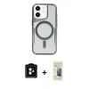 MARSİLYAN™- iPhone 11 Kılıf Yadigar Klasik Özel Seri - Siyah 6D Mat Seramik Hayalet Nano Ekran Koruyucu + PVD Metal Kamera Lens - TU