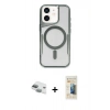MARSİLYAN™- iPhone 11 Kılıf Yadigar Klasik Özel Seri - Siyah 6D Mat Seramik Hayalet Nano Ekran Koruyucu + Pers Alüminyum Kamera Lens - YL