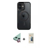 MARSİLYAN™- iPhone 11 Kılıf Yadigar Klasik Özel Seri - Siyah 6D Mat Seramik Hayalet Nano Ekran Koruyucu + Raze Metal Kamera Lens - KI