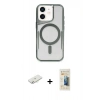 MARSİLYAN™- iPhone 11 Kılıf Yadigar Klasik Özel Seri - Siyah 6D Mat Seramik Hayalet Nano Ekran Koruyucu + Renkli Kamera Lens Koruma Cam - SI