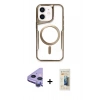 MARSİLYAN™- iPhone 11 Kılıf Yadigar Klasik Özel Seri - Siyah 6D Mat Seramik Hayalet Nano Ekran Koruyucu + Raze Metal Kamera Lens - MR