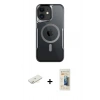 MARSİLYAN™- iPhone 11 Kılıf Yadigar Klasik Özel Seri - Siyah 6D Mat Seramik Hayalet Nano Ekran Koruyucu + Renkli Kamera Lens Koruma Cam - SI