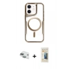 MARSİLYAN™- iPhone 11 Kılıf Yadigar Klasik Özel Seri - Siyah 6D Mat Seramik Hayalet Nano Ekran Koruyucu + Pers Alüminyum Kamera Lens - YL