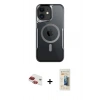 MARSİLYAN™- iPhone 11 Kılıf Yadigar Klasik Özel Seri - Siyah 6D Mat Seramik Hayalet Nano Ekran Koruyucu + Pers Alüminyum Kamera Lens - KI
