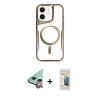 MARSİLYAN™- iPhone 11 Kılıf Yadigar Klasik Özel Seri - Siyah 6D Mat Seramik Hayalet Nano Ekran Koruyucu + Raze Metal Kamera Lens - KI