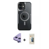 MARSİLYAN™- iPhone 11 Kılıf Yadigar Klasik Özel Seri - Siyah 6D Mat Seramik Hayalet Nano Ekran Koruyucu + Raze Metal Kamera Lens - MR