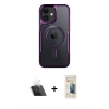 MARSİLYAN™- iPhone 11 Kılıf Yadigar Klasik Özel Seri - Siyah 6D Mat Seramik Hayalet Nano Ekran Koruyucu + Şeffaf Kamera Lens Koruma Cam