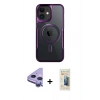 MARSİLYAN™- iPhone 11 Kılıf Yadigar Klasik Özel Seri - Siyah 6D Mat Seramik Hayalet Nano Ekran Koruyucu + Raze Metal Kamera Lens - MR