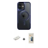 MARSİLYAN™- iPhone 11 Kılıf Yadigar Klasik Özel Seri - Siyah 6D Mat Seramik Hayalet Nano Ekran Koruyucu + Yeşil Renkli Kamera Lens Koruma Cam