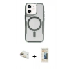 MARSİLYAN™- iPhone 11 Kılıf Yadigar Klasik Özel Seri - Siyah 6D Mat Seramik Hayalet Nano Ekran Koruyucu + Pers Alüminyum Kamera Lens - GD