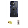 MARSİLYAN™- iPhone 11 Kılıf Yadigar Klasik Özel Seri - Siyah Bilvis 3D Cam Ekran Koruyucu + Rainbow Kamera Lens Koruma Cam - KI